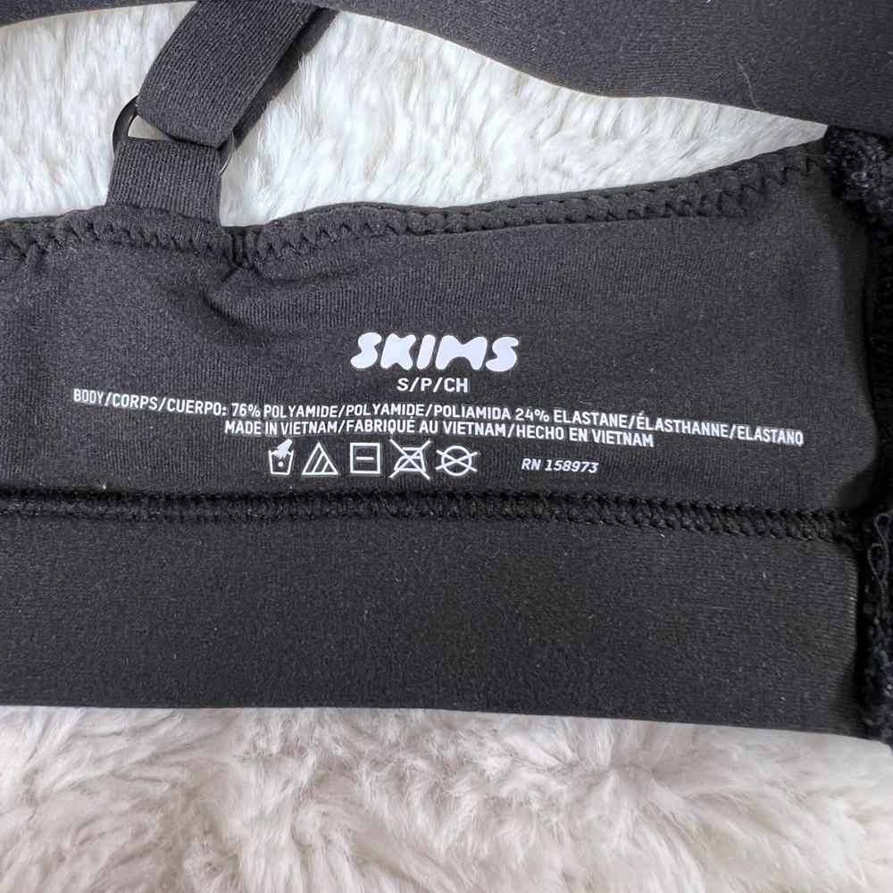 SKIMS Fits Everybody Scoop Bralette Onyx Black BR-SCN-2025 Womens Size Small NEW - Picture 8 of 11